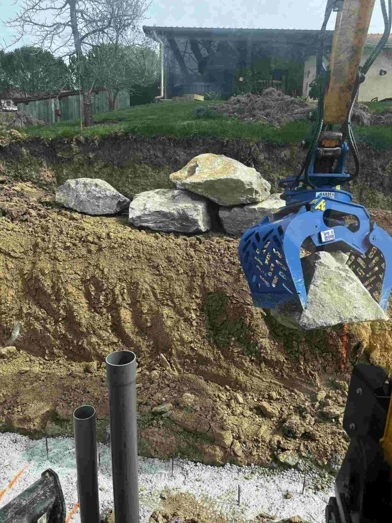 choix des matériaux pour le mur de soutènement avec Damet forestier